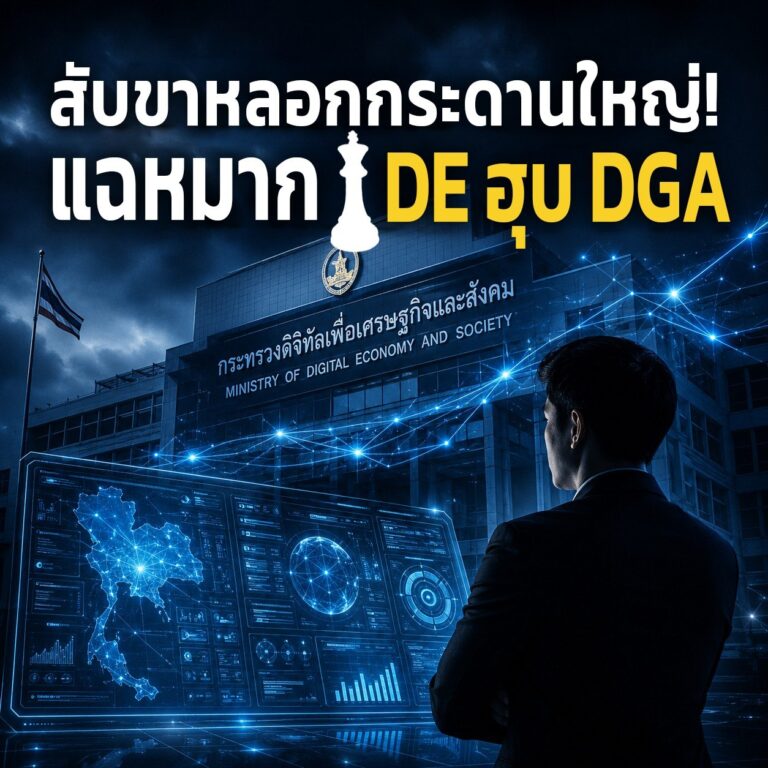 สับขาหลอกอีกกระดาน! แฉหมาก DE ฮุบ DGA รวบตึงงบหมื่นล้าน จิ๊กซอว์ดิจิทัลสีน้ำเงิน